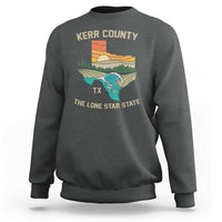 Kerr County Texas Sweatshirt Retro Hill Country Nature Scene Outdoors - Wonder Print Shop
