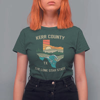 Kerr County Texas T Shirt For Women Retro Hill Country Nature Scene Outdoors - Wonder Print Shop