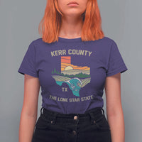 Kerr County Texas T Shirt For Women Retro Hill Country Nature Scene Outdoors - Wonder Print Shop