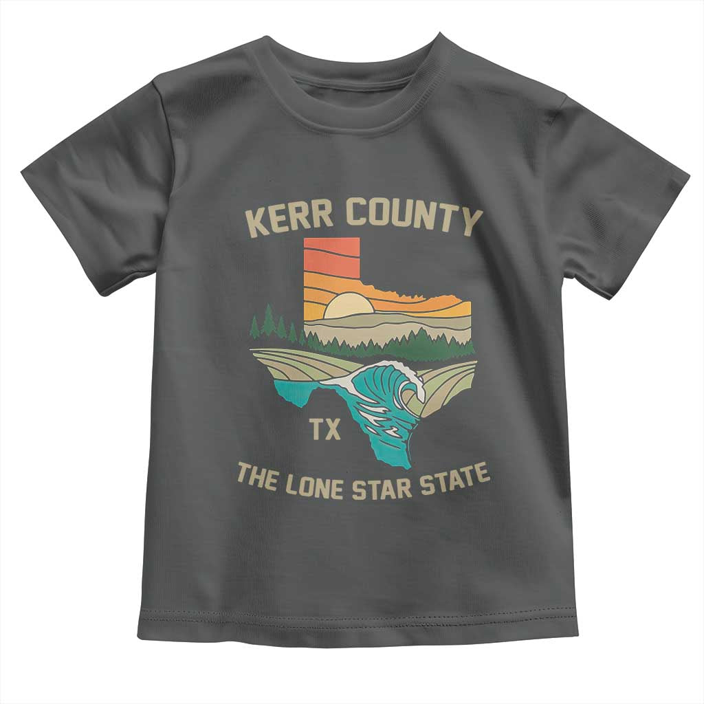 Kerr County Texas Toddler T Shirt Retro Hill Country Nature Scene Outdoors - Wonder Print Shop