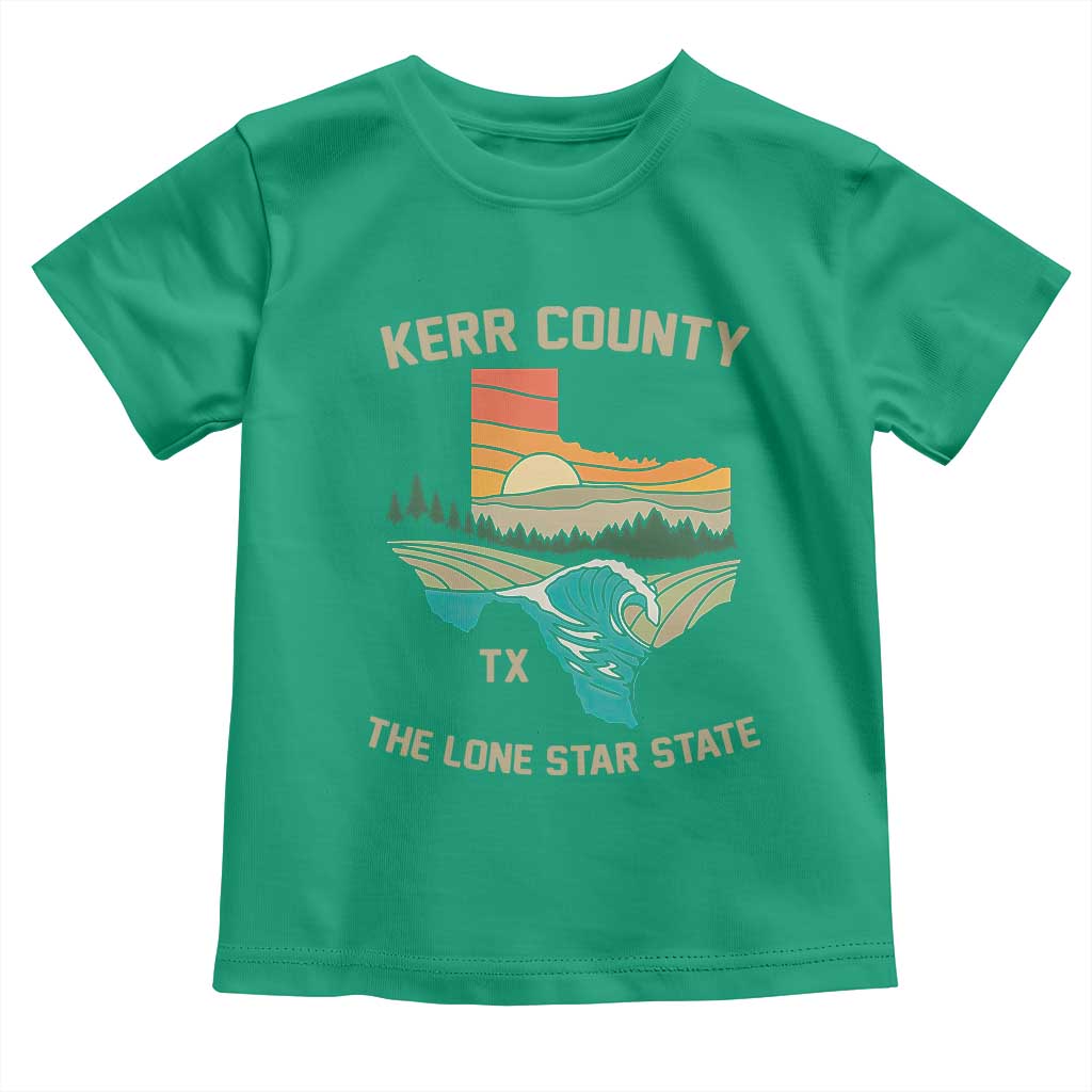 Kerr County Texas Toddler T Shirt Retro Hill Country Nature Scene Outdoors - Wonder Print Shop