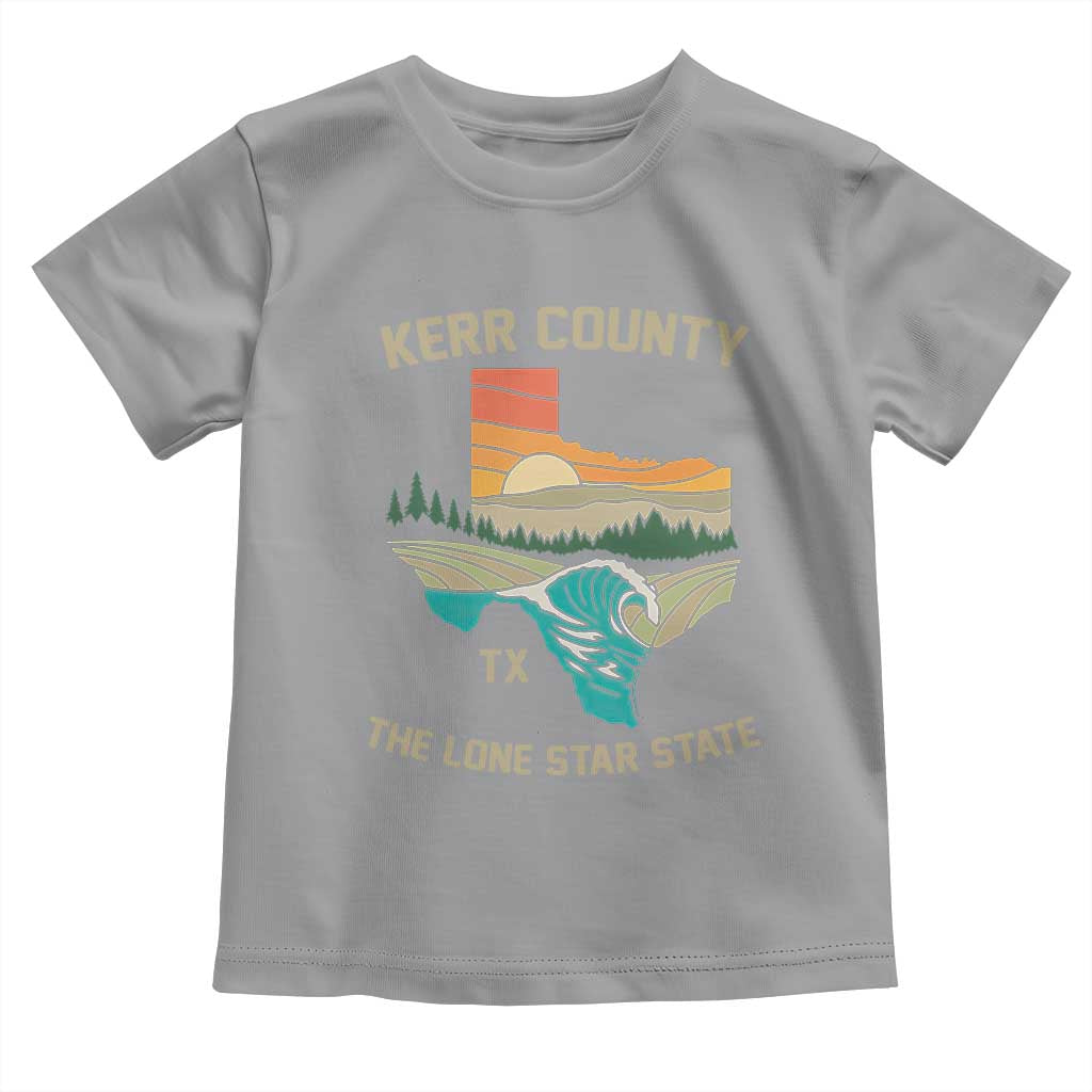 Kerr County Texas Toddler T Shirt Retro Hill Country Nature Scene Outdoors - Wonder Print Shop