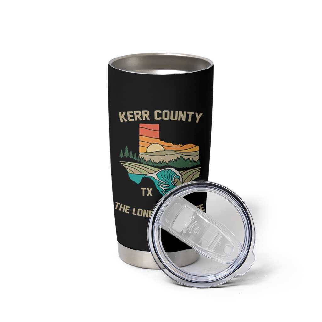 Kerr County Texas Tumbler Cup Retro Hill Country Nature Scene Outdoors - Wonder Print Shop
