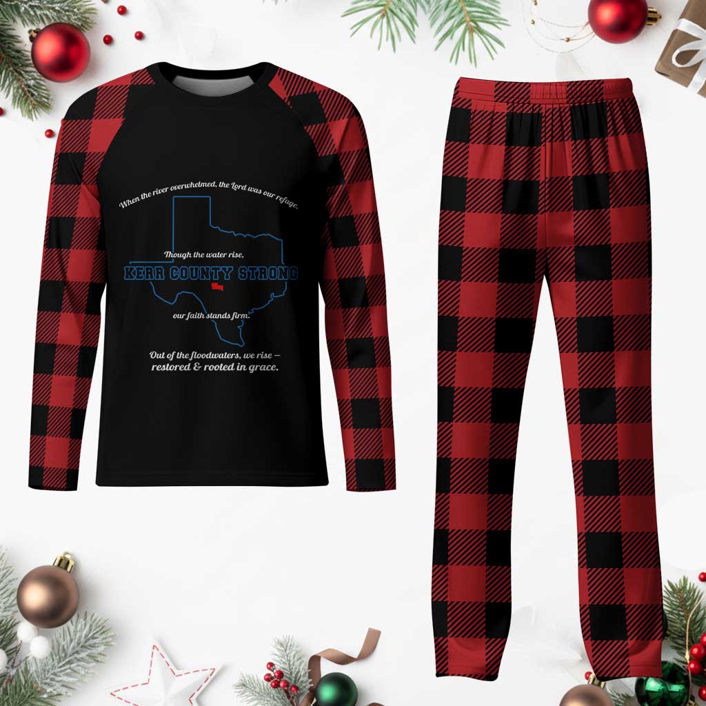 Kerr County Strong Christian Plaid Pajama Set Texas Faith Hope Resilient Texans - Wonder Print Shop