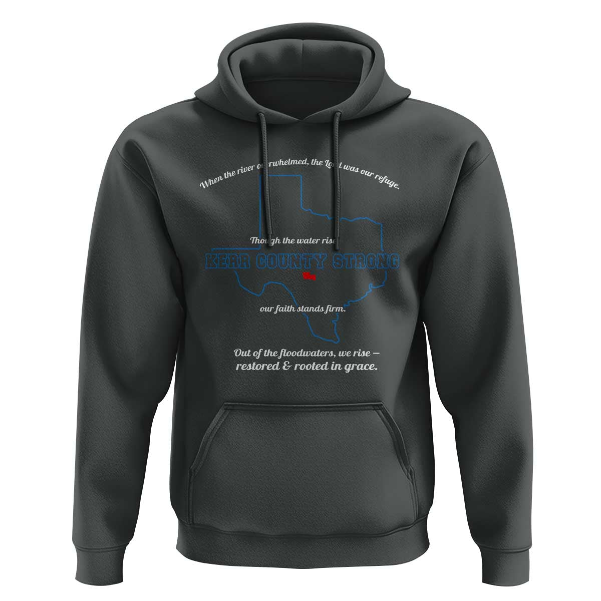 Kerr County Strong Christian Hoodie Texas Faith Hope Resilient Texans - Wonder Print Shop