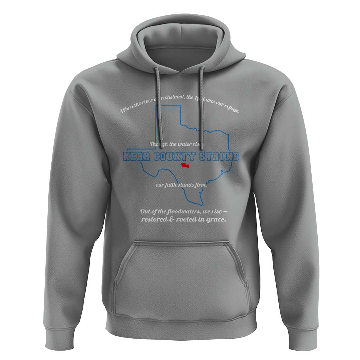 Kerr County Strong Christian Hoodie Texas Faith Hope Resilient Texans - Wonder Print Shop