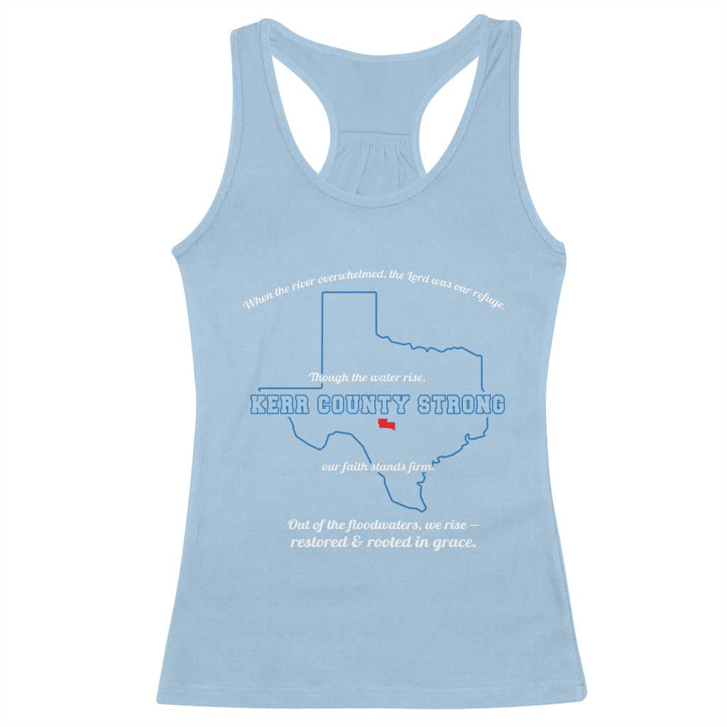 Kerr County Strong Christian Racerback Tank Top Texas Faith Hope Resilient Texans - Wonder Print Shop