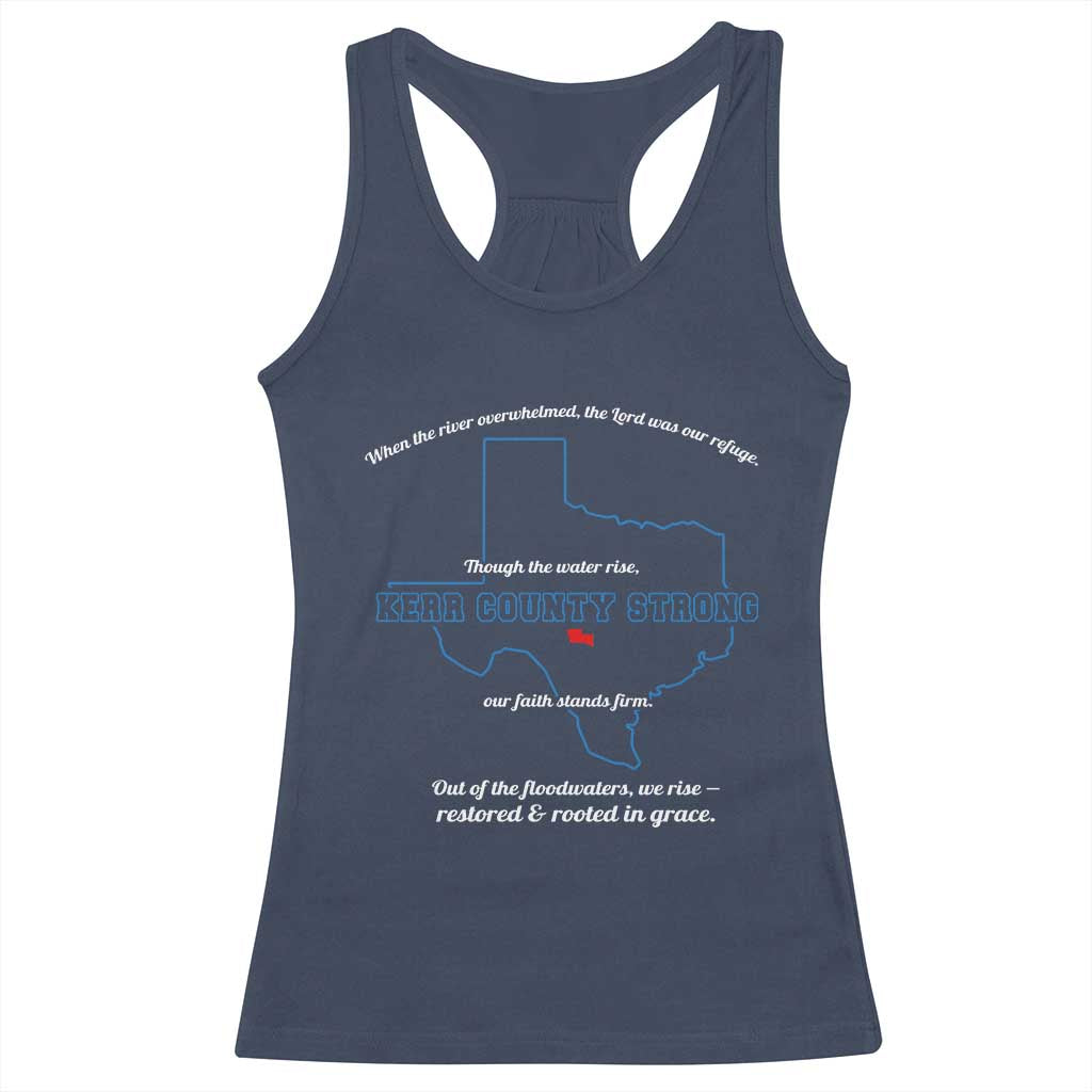 Kerr County Strong Christian Racerback Tank Top Texas Faith Hope Resilient Texans - Wonder Print Shop