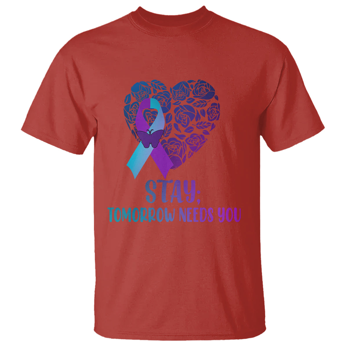 Suicide Prevention Awareness T Shirt Stay Mental Health Suicide Prevention Support Semicolon - Wonder Print Shop