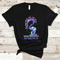 Suicide Prevention Awareness T Shirt No Story Should End Teal Purple Ribbon Suicide Prevention - Wonder Print Shop
