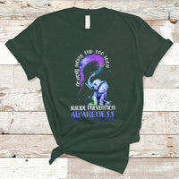 Suicide Prevention Awareness T Shirt No Story Should End Teal Purple Ribbon Suicide Prevention - Wonder Print Shop