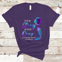 Suicide Prevention Awareness T Shirt Stay Your Story Is Not Over Semicolon Suicide Prevention - Wonder Print Shop