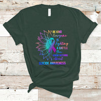 Suicide Prevention Awareness T Shirt Be Kind Everyone Is Fighting A Battle Suicide Awareness - Wonder Print Shop