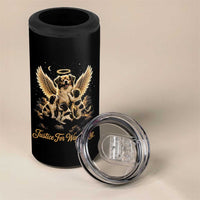 Justice For Wangwang Angel Dog Halo Puppies 4 in 1 Can Cooler Tumbler Heavenly Pet Loss Memorial Graphic