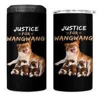 Justice For Wangwang Mother Dog Newborn Puppies 4 in 1 Can Cooler Tumbler Animal Rights Awareness Graphic