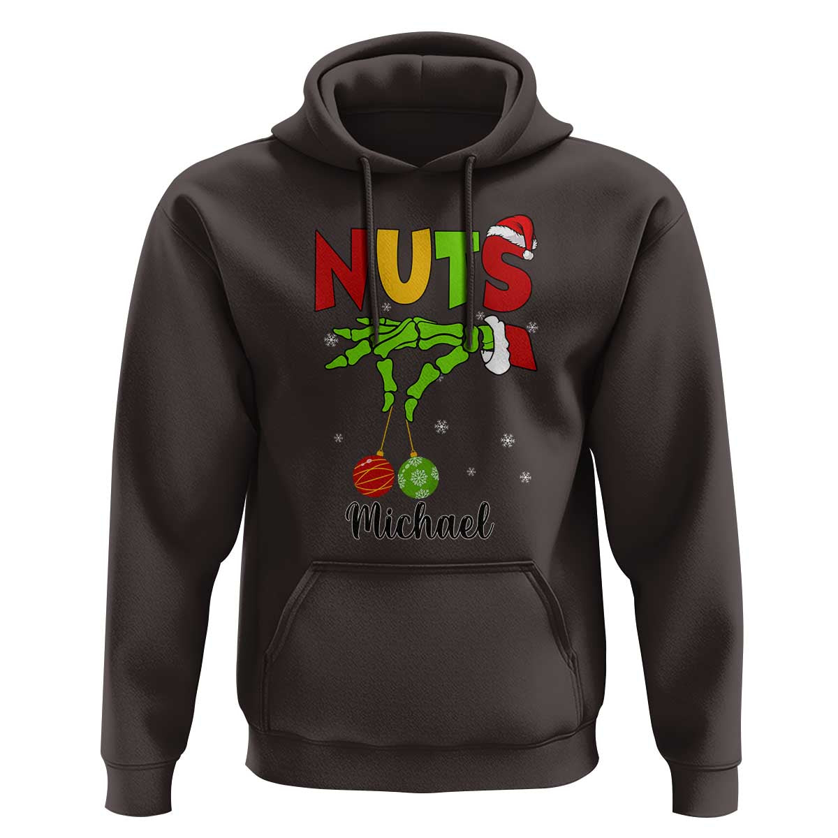 Personalized Christmas Matching Couple Hoodie Custom Name Chestnuts Xmas Funny Nuts