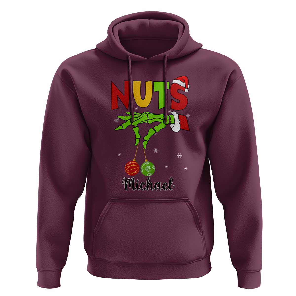 Personalized Christmas Matching Couple Hoodie Custom Name Chestnuts Xmas Funny Nuts