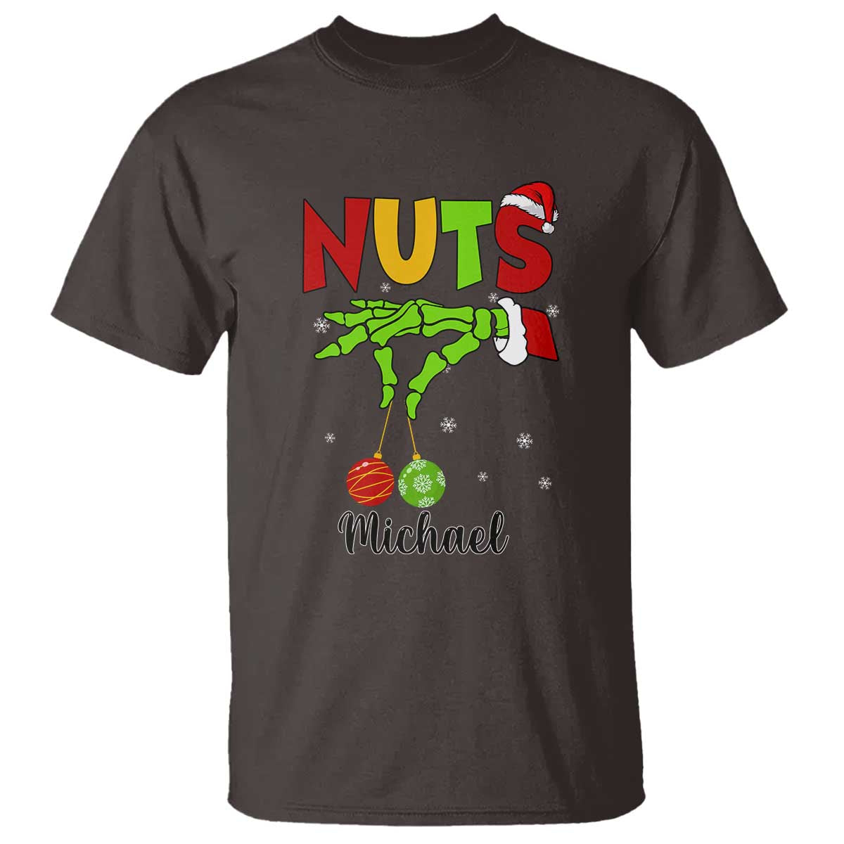 Personalized Christmas Matching Couple T Shirt Custom Name Chestnuts Xmas Funny Nuts - Wonder Print Shop