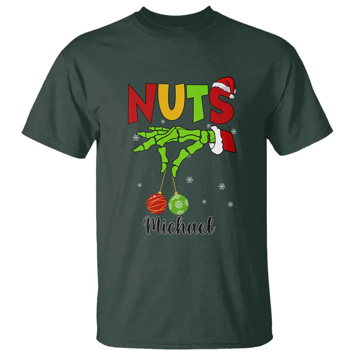 Personalized Christmas Matching Couple T Shirt Custom Name Chestnuts Xmas Funny Nuts - Wonder Print Shop