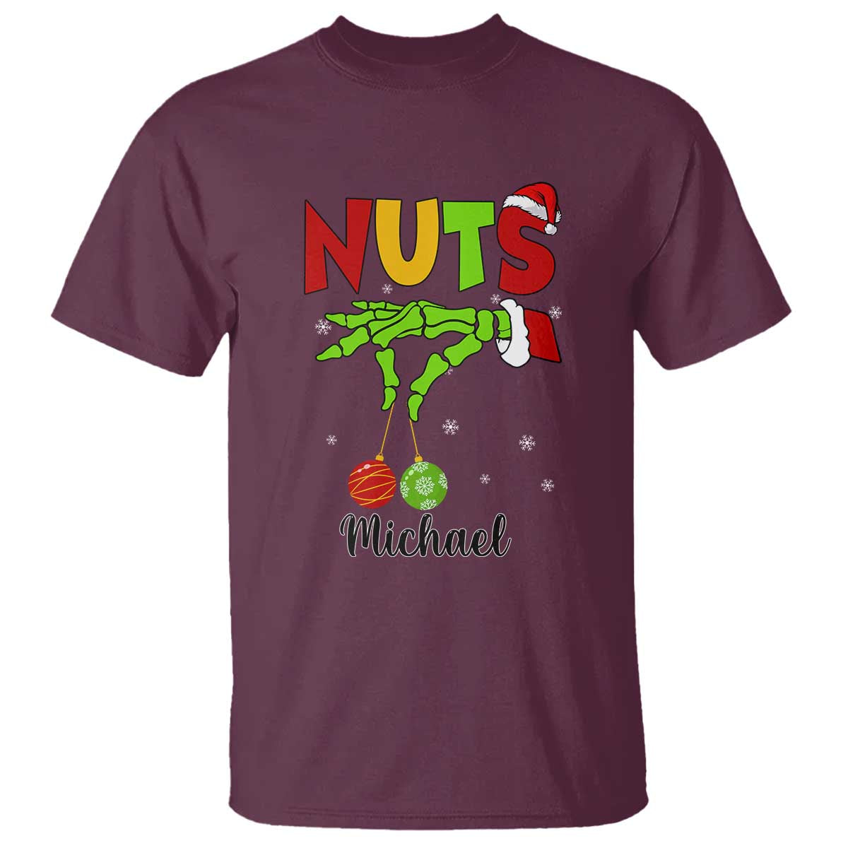 Personalized Christmas Matching Couple T Shirt Custom Name Chestnuts Xmas Funny Nuts - Wonder Print Shop