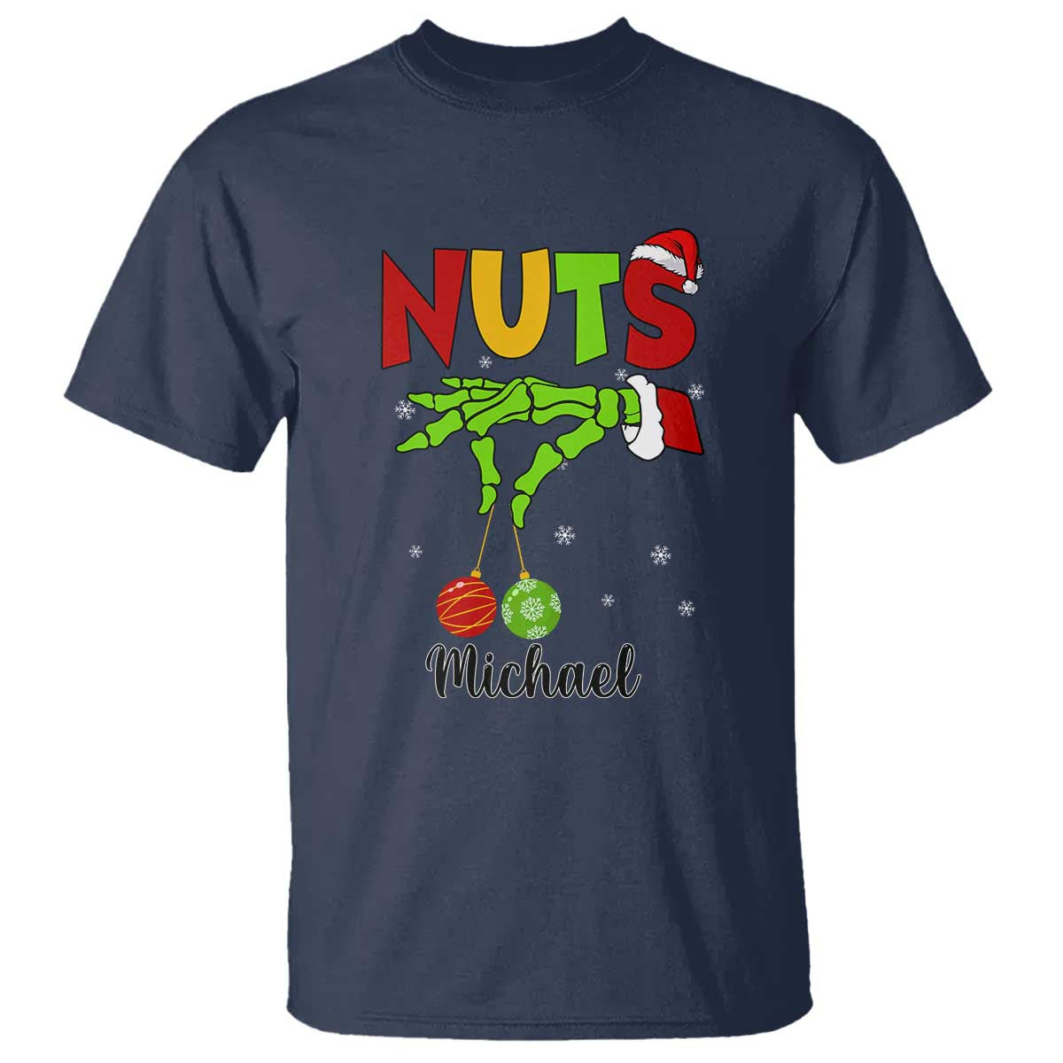 Personalized Christmas Matching Couple T Shirt Custom Name Chestnuts Xmas Funny Nuts - Wonder Print Shop