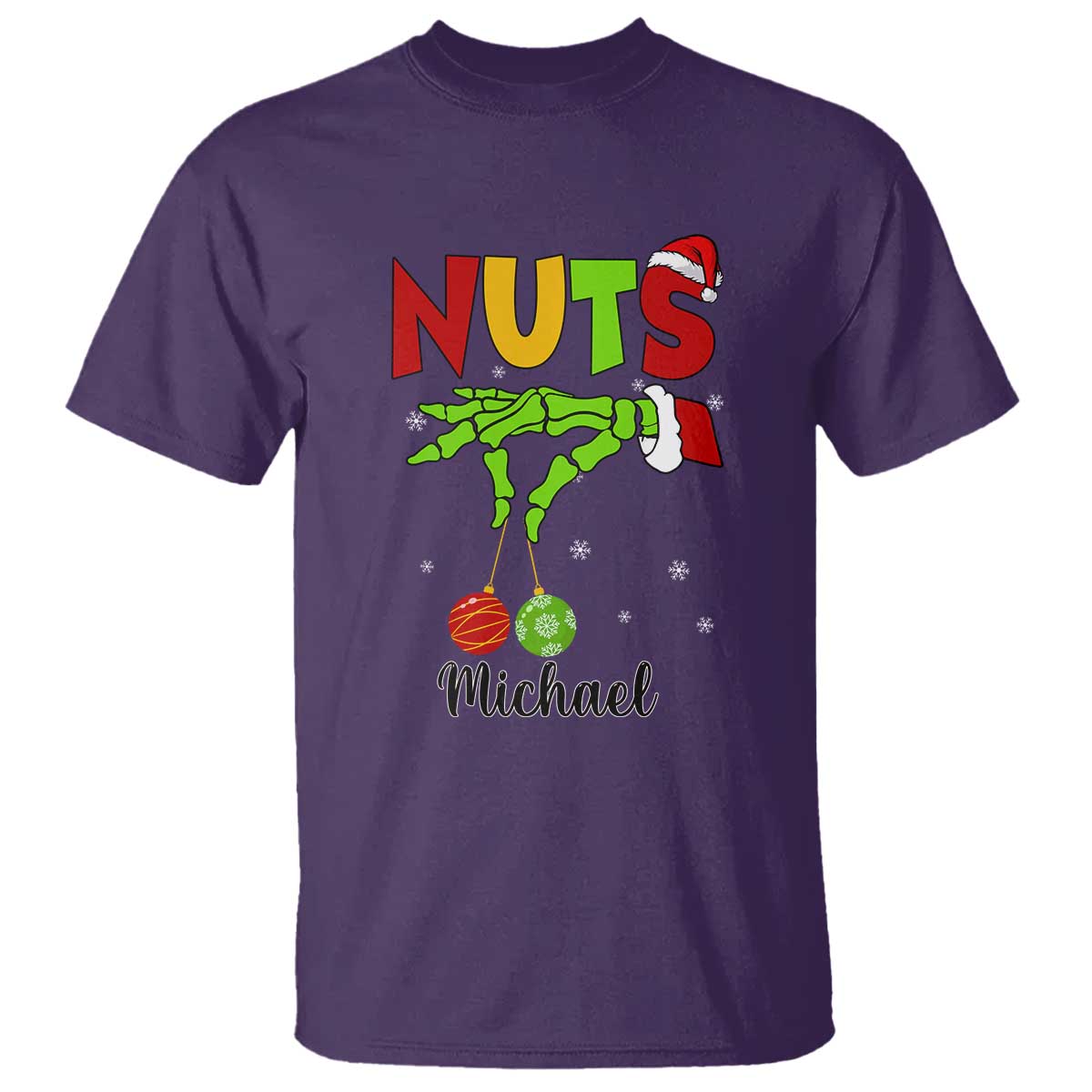 Personalized Christmas Matching Couple T Shirt Custom Name Chestnuts Xmas Funny Nuts - Wonder Print Shop