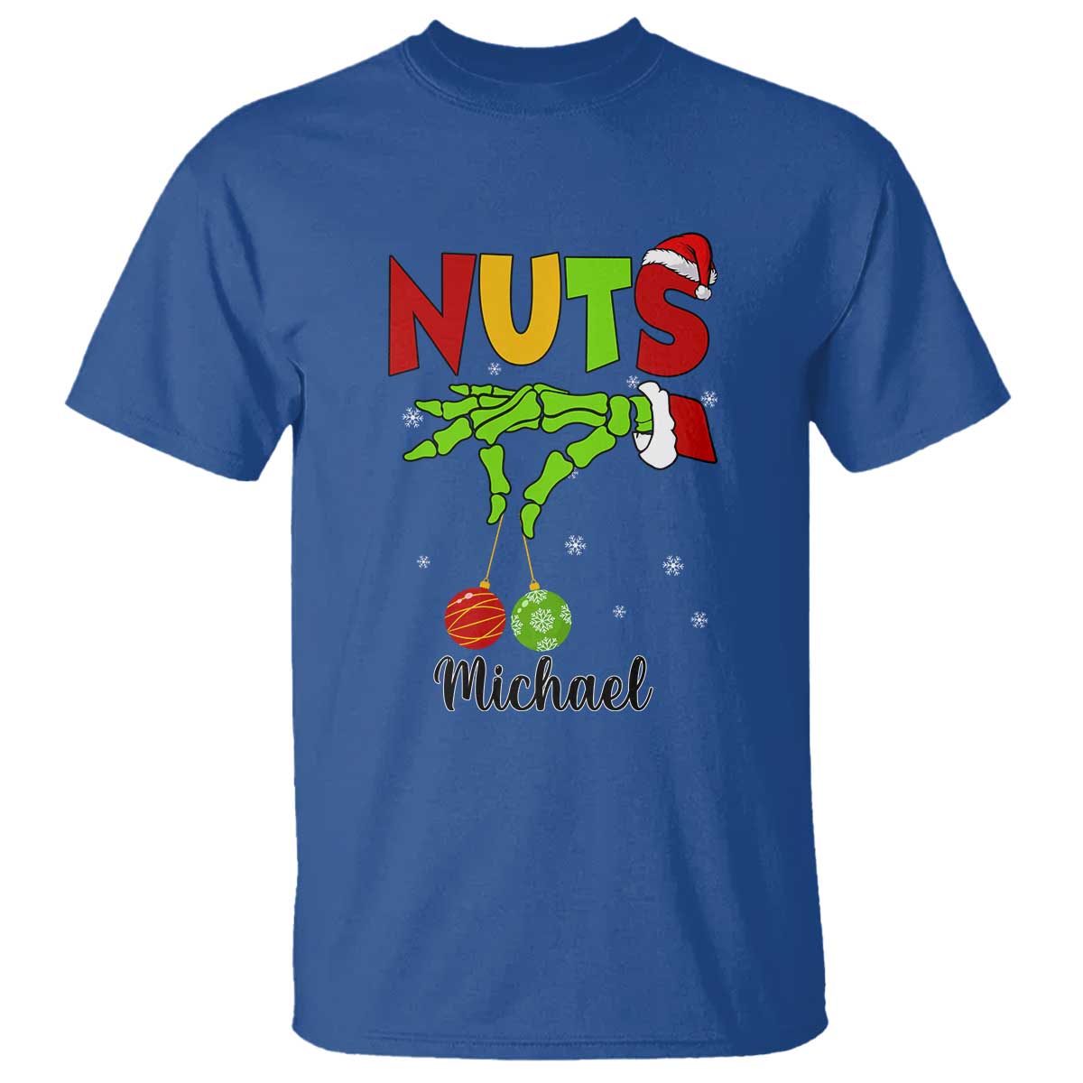 Personalized Christmas Matching Couple T Shirt Custom Name Chestnuts Xmas Funny Nuts - Wonder Print Shop