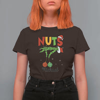 Personalized Christmas Matching Couple T Shirt For Women Custom Name Chestnuts Xmas Funny Nuts - Wonder Print Shop