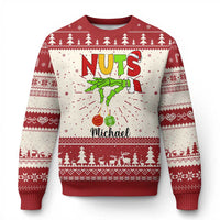 Personalized Matching Couple Ugly Christmas Sweater Custom Name Chestnuts Xmas Funny Nuts - Wonder Print Shop