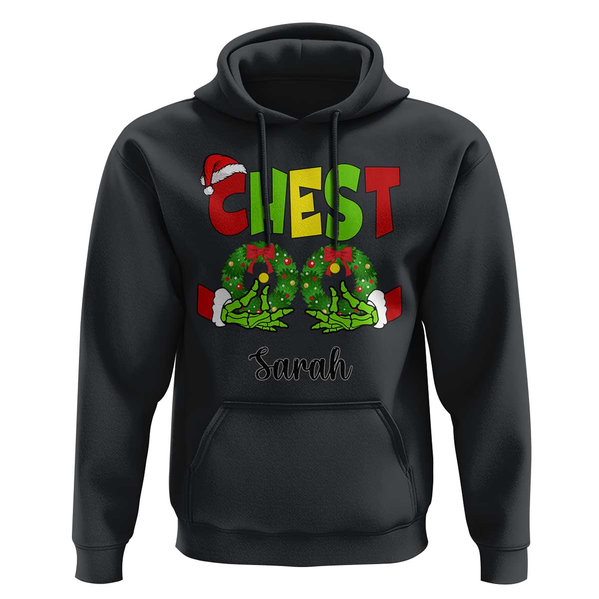 Personalized Christmas Matching Couple Hoodie Custom Name Chestnuts Xmas Funny Chest