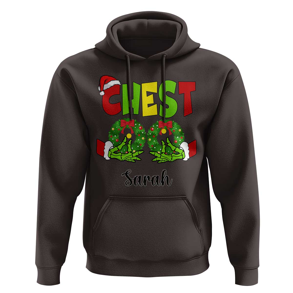 Personalized Christmas Matching Couple Hoodie Custom Name Chestnuts Xmas Funny Chest