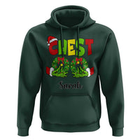 Personalized Christmas Matching Couple Hoodie Custom Name Chestnuts Xmas Funny Chest