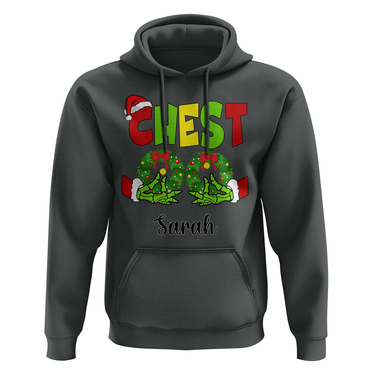 Personalized Christmas Matching Couple Hoodie Custom Name Chestnuts Xmas Funny Chest