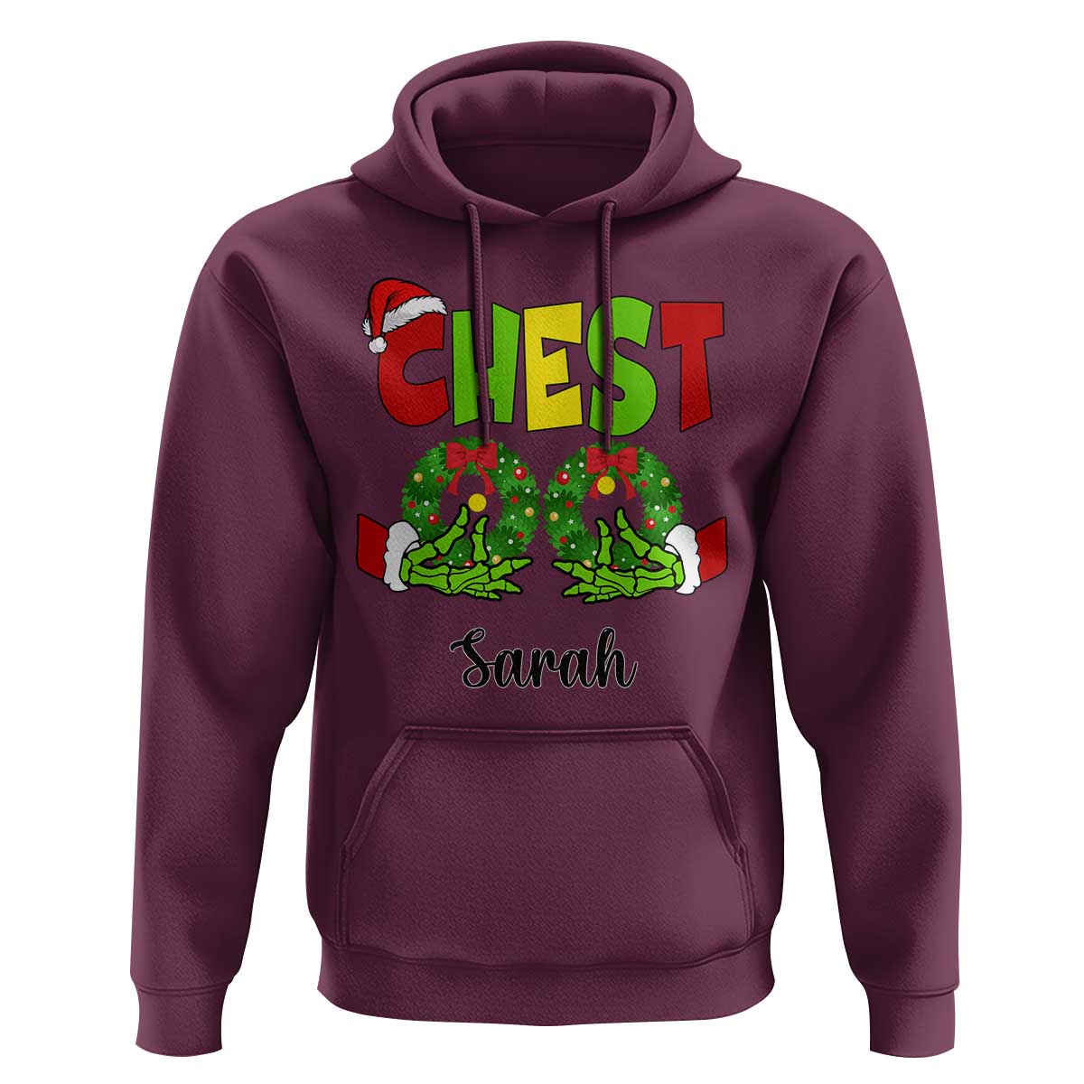 Personalized Christmas Matching Couple Hoodie Custom Name Chestnuts Xmas Funny Chest