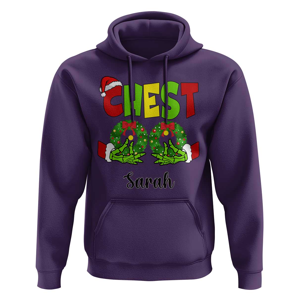 Personalized Christmas Matching Couple Hoodie Custom Name Chestnuts Xmas Funny Chest