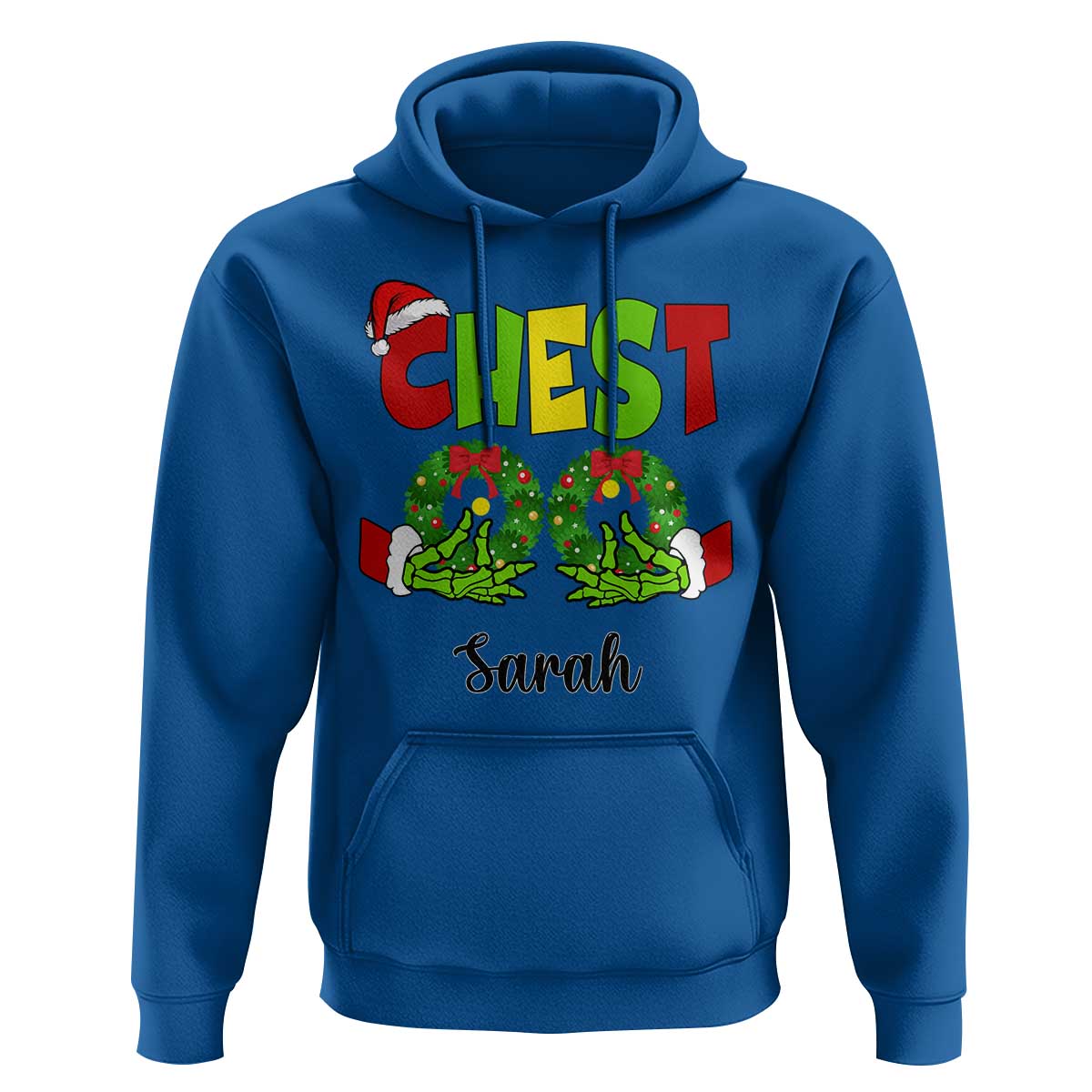 Personalized Christmas Matching Couple Hoodie Custom Name Chestnuts Xmas Funny Chest
