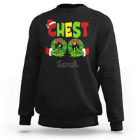 Personalized Christmas Matching Couple Sweatshirt Custom Name Chestnuts Xmas Funny Chest - Wonder Print Shop