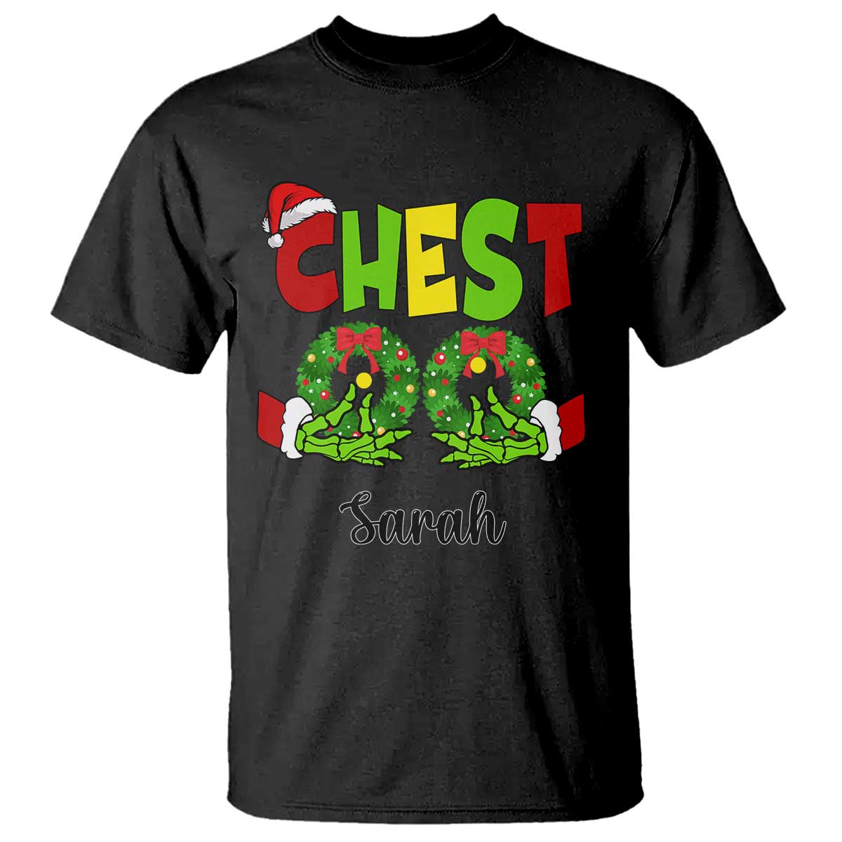 Personalized Christmas Matching Couple T Shirt Custom Name Chestnuts Xmas Funny Chest - Wonder Print Shop