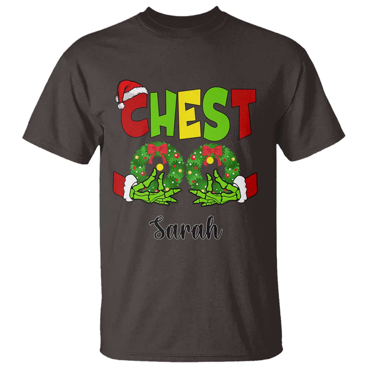 Personalized Christmas Matching Couple T Shirt Custom Name Chestnuts Xmas Funny Chest - Wonder Print Shop