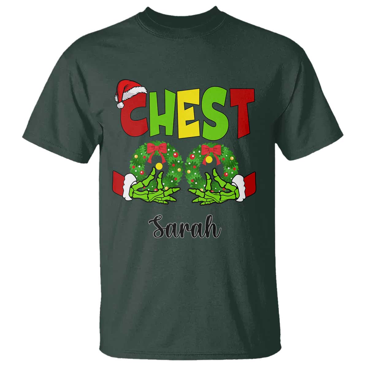 Personalized Christmas Matching Couple T Shirt Custom Name Chestnuts Xmas Funny Chest - Wonder Print Shop