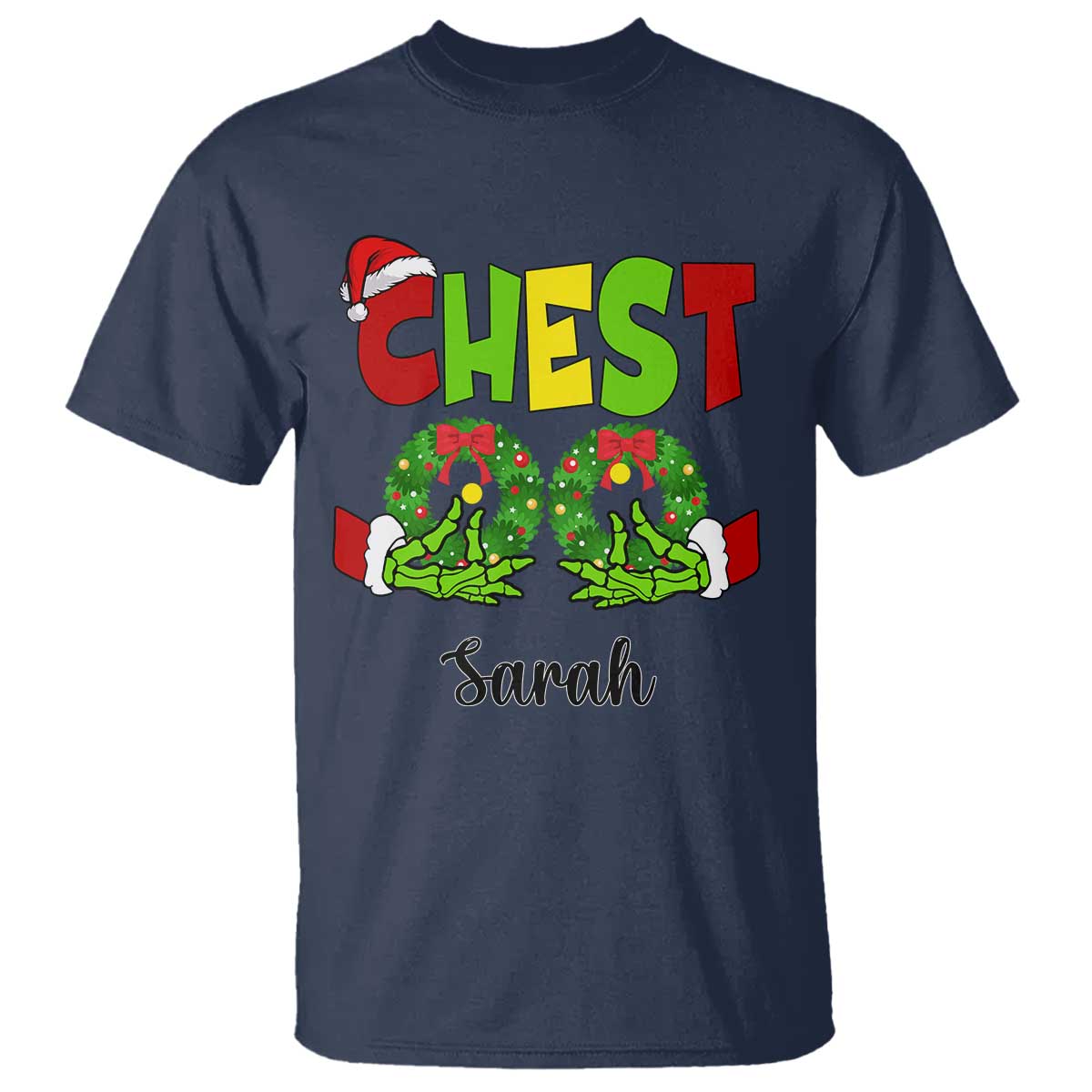 Personalized Christmas Matching Couple T Shirt Custom Name Chestnuts Xmas Funny Chest - Wonder Print Shop