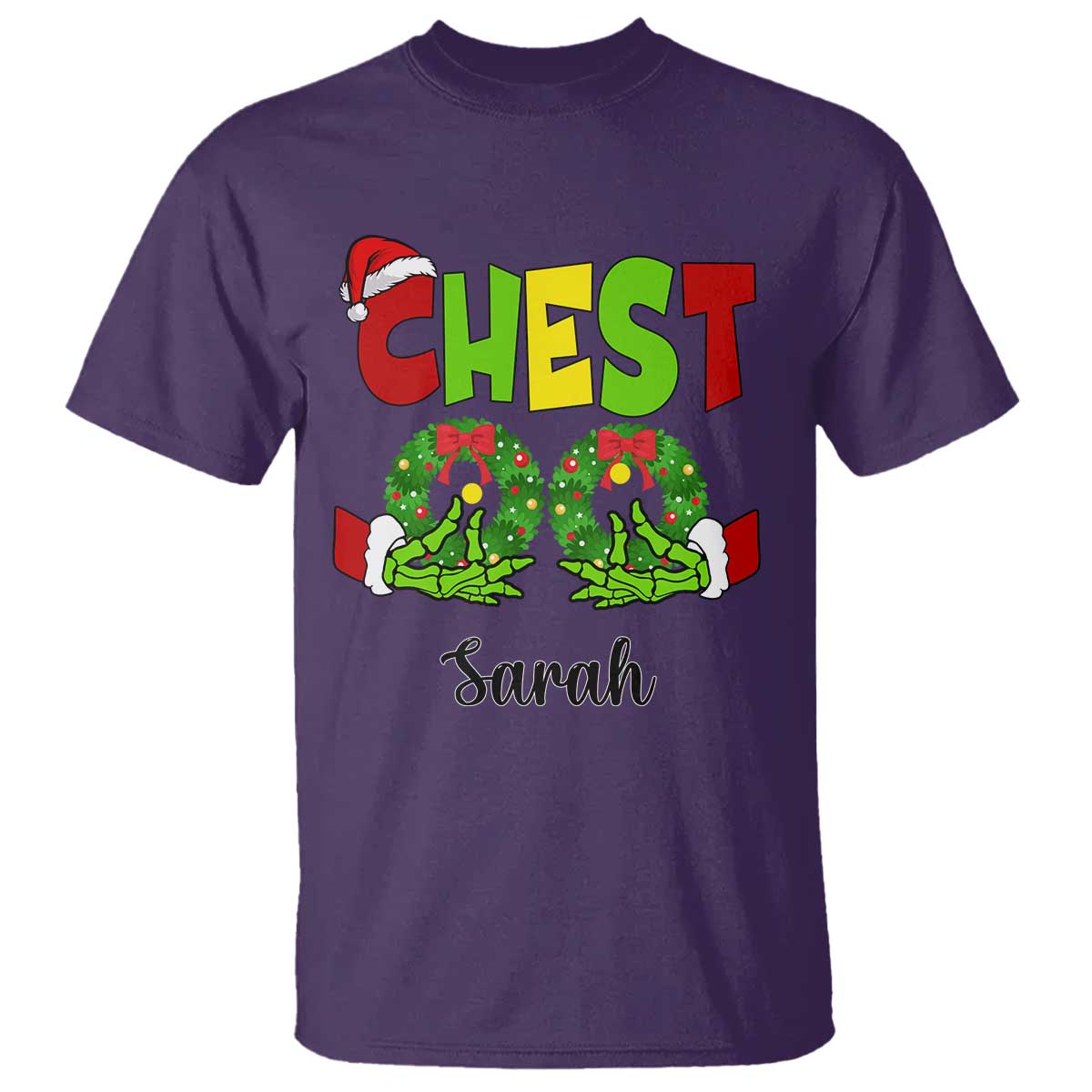 Personalized Christmas Matching Couple T Shirt Custom Name Chestnuts Xmas Funny Chest - Wonder Print Shop