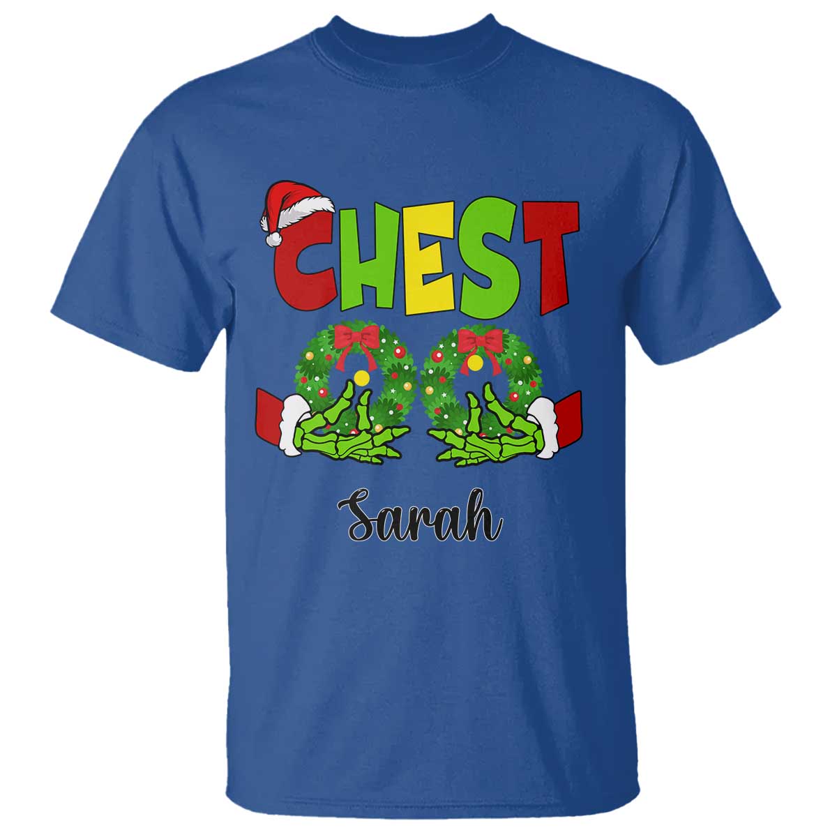 Personalized Christmas Matching Couple T Shirt Custom Name Chestnuts Xmas Funny Chest - Wonder Print Shop