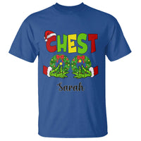 Personalized Christmas Matching Couple T Shirt Custom Name Chestnuts Xmas Funny Chest - Wonder Print Shop