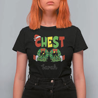 Personalized Christmas Matching Couple T Shirt For Women Custom Name Chestnuts Xmas Funny Chest - Wonder Print Shop