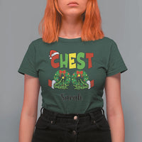 Personalized Christmas Matching Couple T Shirt For Women Custom Name Chestnuts Xmas Funny Chest - Wonder Print Shop