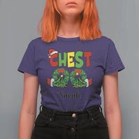Personalized Christmas Matching Couple T Shirt For Women Custom Name Chestnuts Xmas Funny Chest - Wonder Print Shop