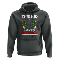 Personalized Funny Christmas Lover Hoodie Custom Kids Name Skeleton Hand Heart