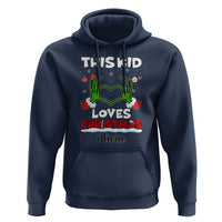 Personalized Funny Christmas Lover Hoodie Custom Kids Name Skeleton Hand Heart