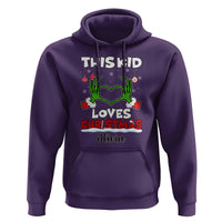 Personalized Funny Christmas Lover Hoodie Custom Kids Name Skeleton Hand Heart